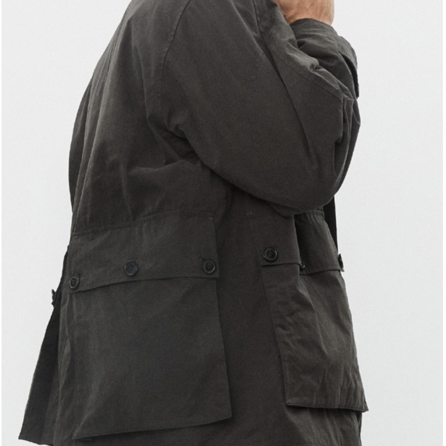 Hansen oversized field jacket dark grey model derek Hansen