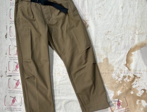Hansen karlo wide cut utility trousers khaki cotton
