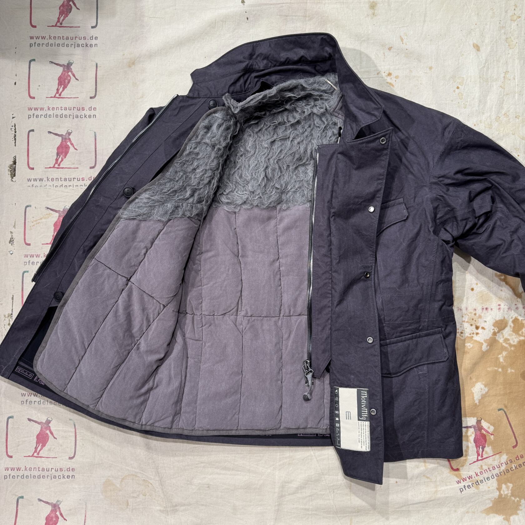 MotivMfg techno Mao parka mid mastershield all cotton weatherproof fabric graphite MotivMfg