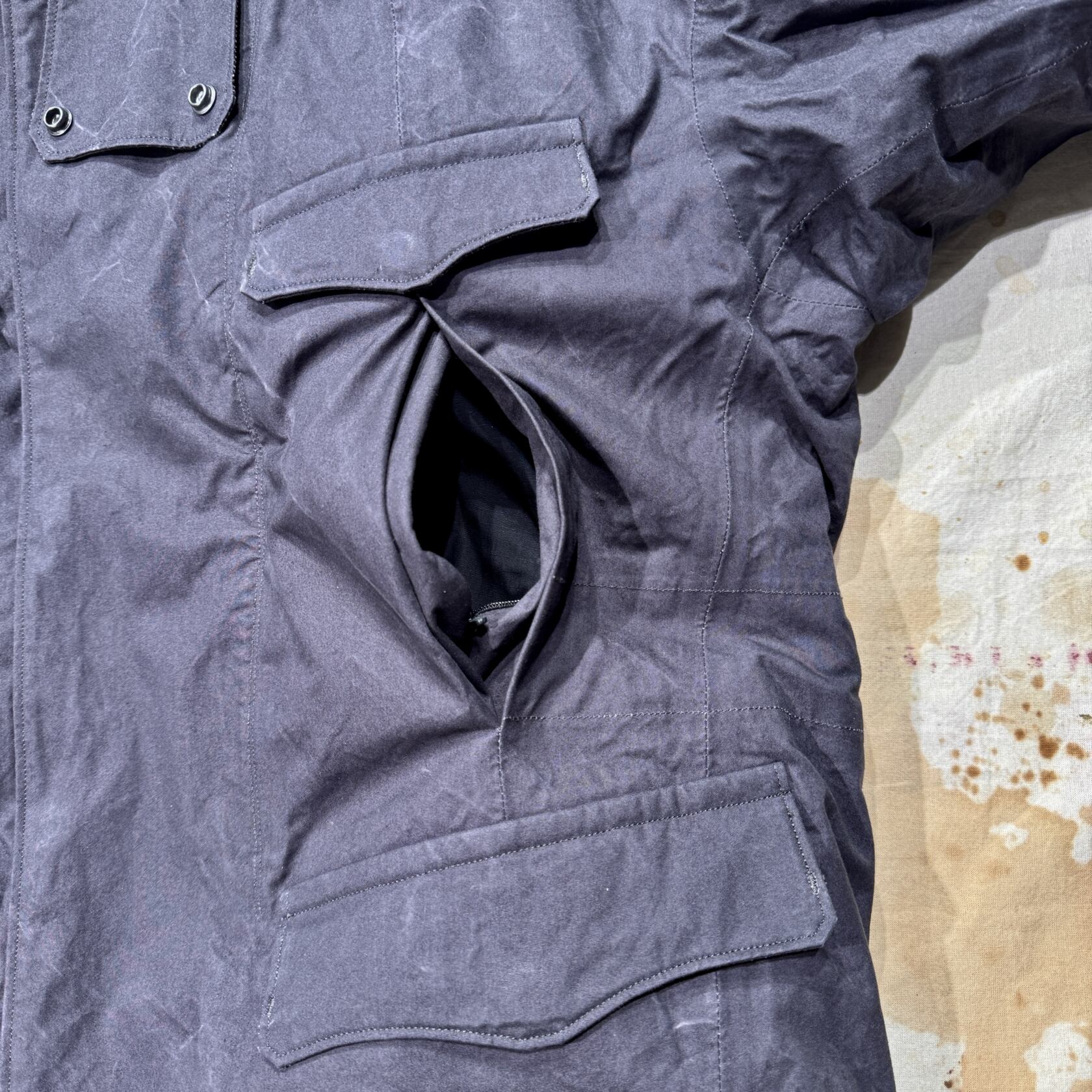 MotivMfg techno Mao parka mid mastershield all cotton weatherproof fabric graphite MotivMfg