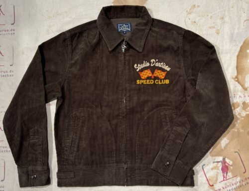 Studio D `Artisan speed club embroidered corduroy jacket brown 4584