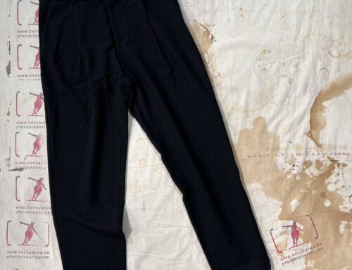 Delikatessen D255/SB07  brushed winter seersucker trousers black for ladies