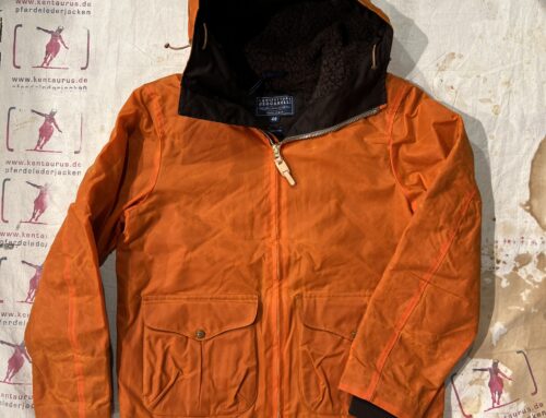 Ceccarelli orange blazer coat  brown wool lining