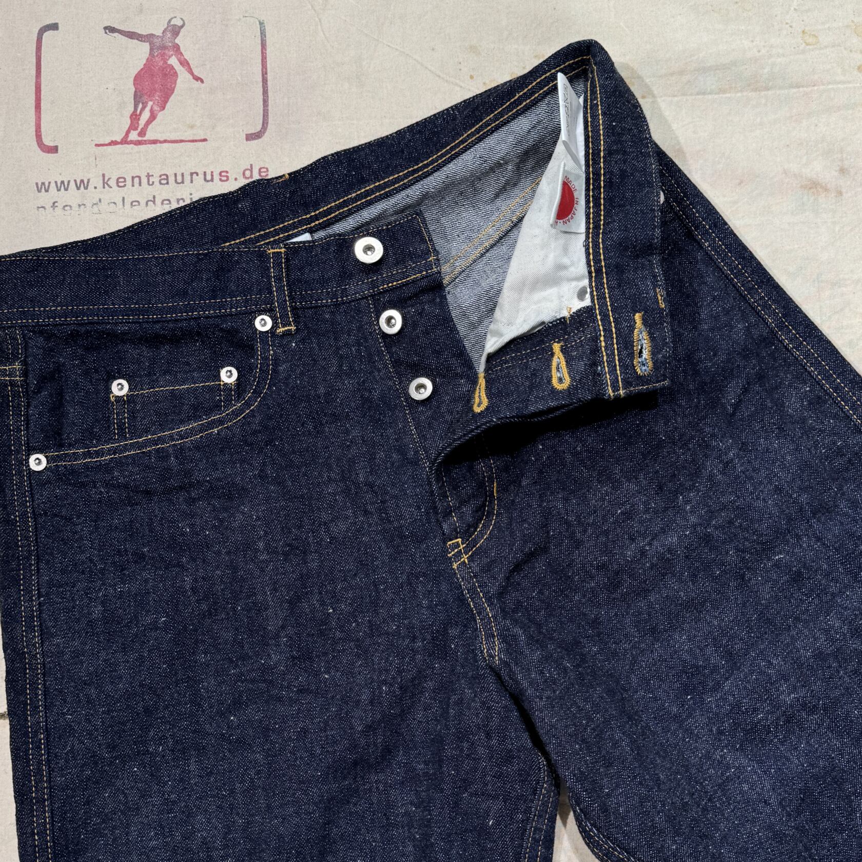 Hansen 13oz neppy denim straight cut trousers model Dean Hansen