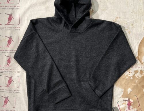 First Pat-rn warm kit hoodie grey melton wool