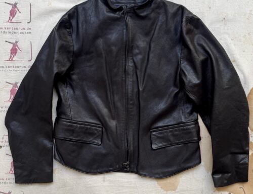 MotivMfg gilet jacket genuine horsehide washed antique darkbrown