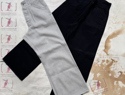 MotivMfg doric pants cotton/ wool oyster and tailorable denim black