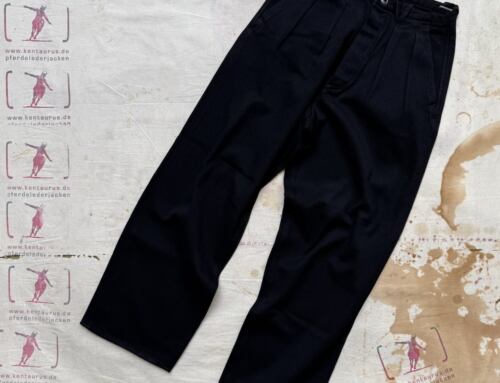 MotivMfg pleat denim trousers soft tailorable denim black
