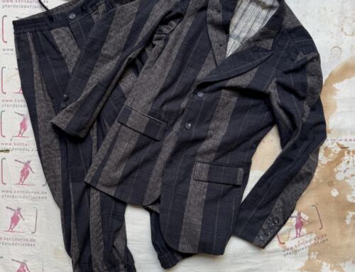 Devoa  jacket and pants striped cotton
