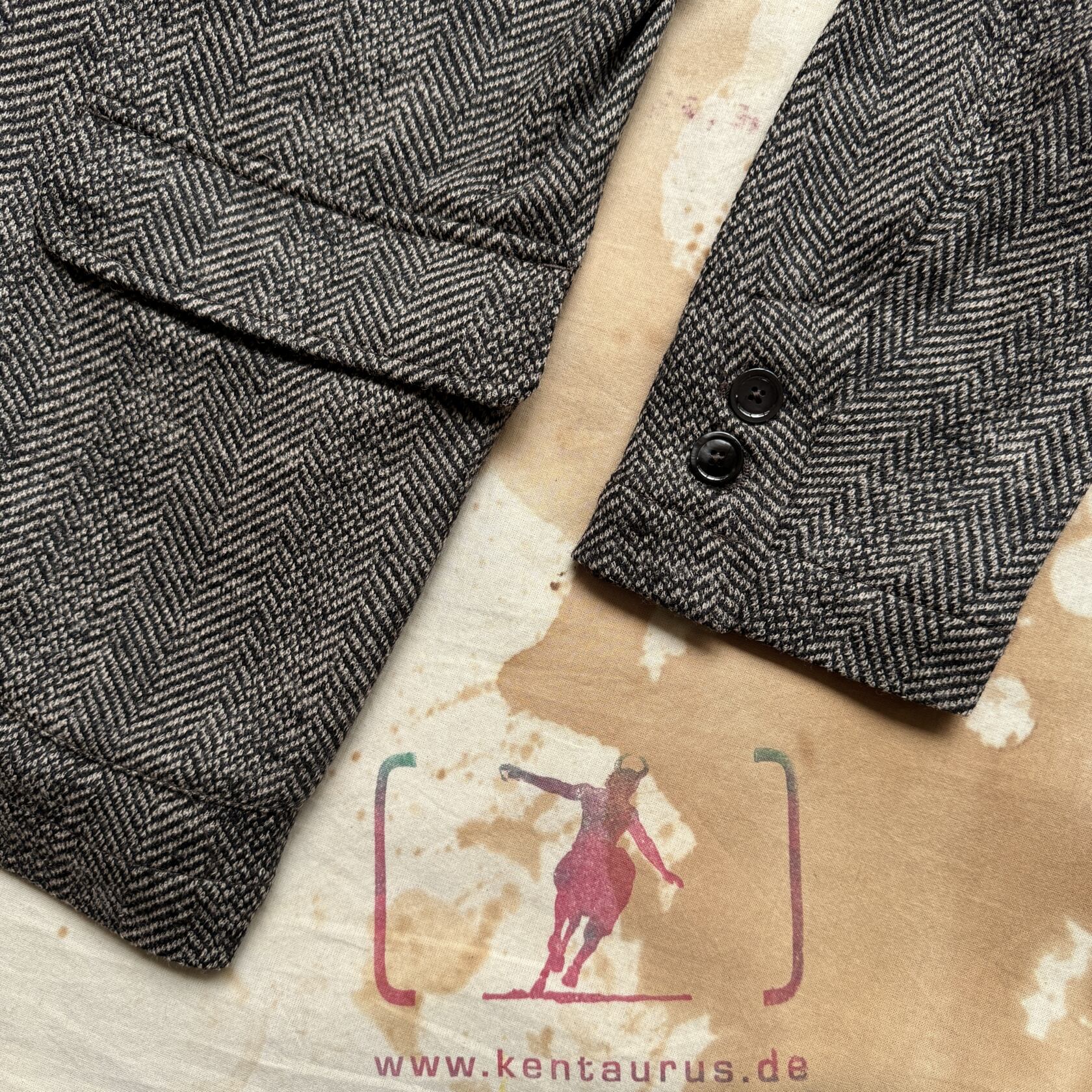 First Pat- rn evans blazer ash brown herringbone wool First Pat- rn