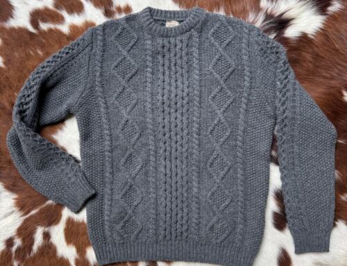Rakki king of cool maglione aran girocollo wool grigio melange