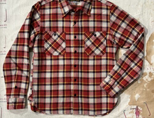 Iron Heart IHSH-334- Red ultra heavy flannel classic check work shirt