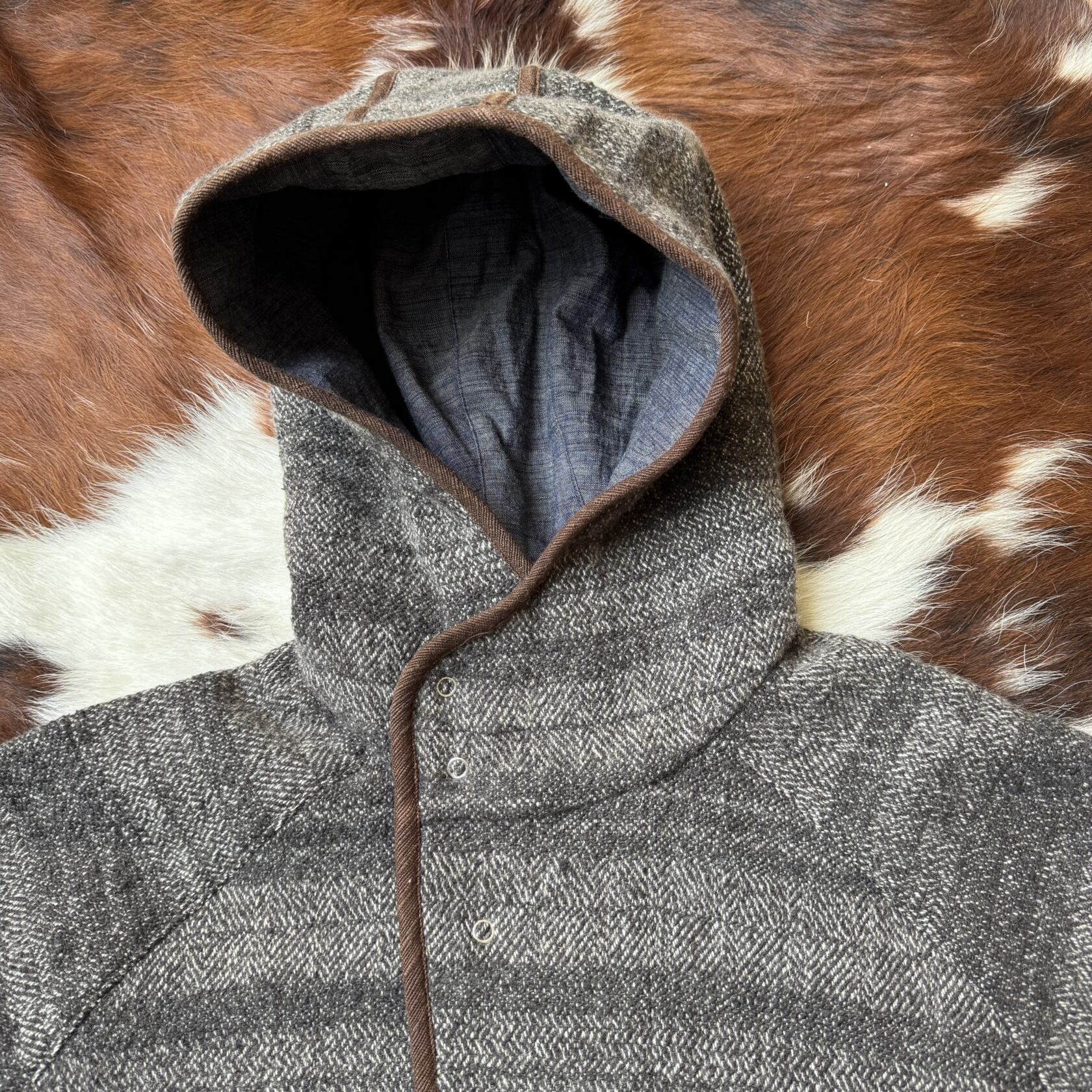 Cottle earth wall egg coat wool cashmere soil brown Cottle