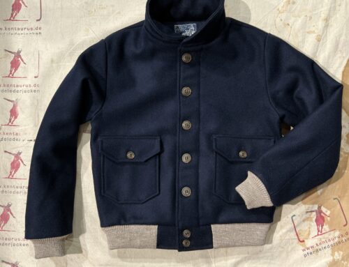 A Piece of Chic torpedo jacket navy burel wool