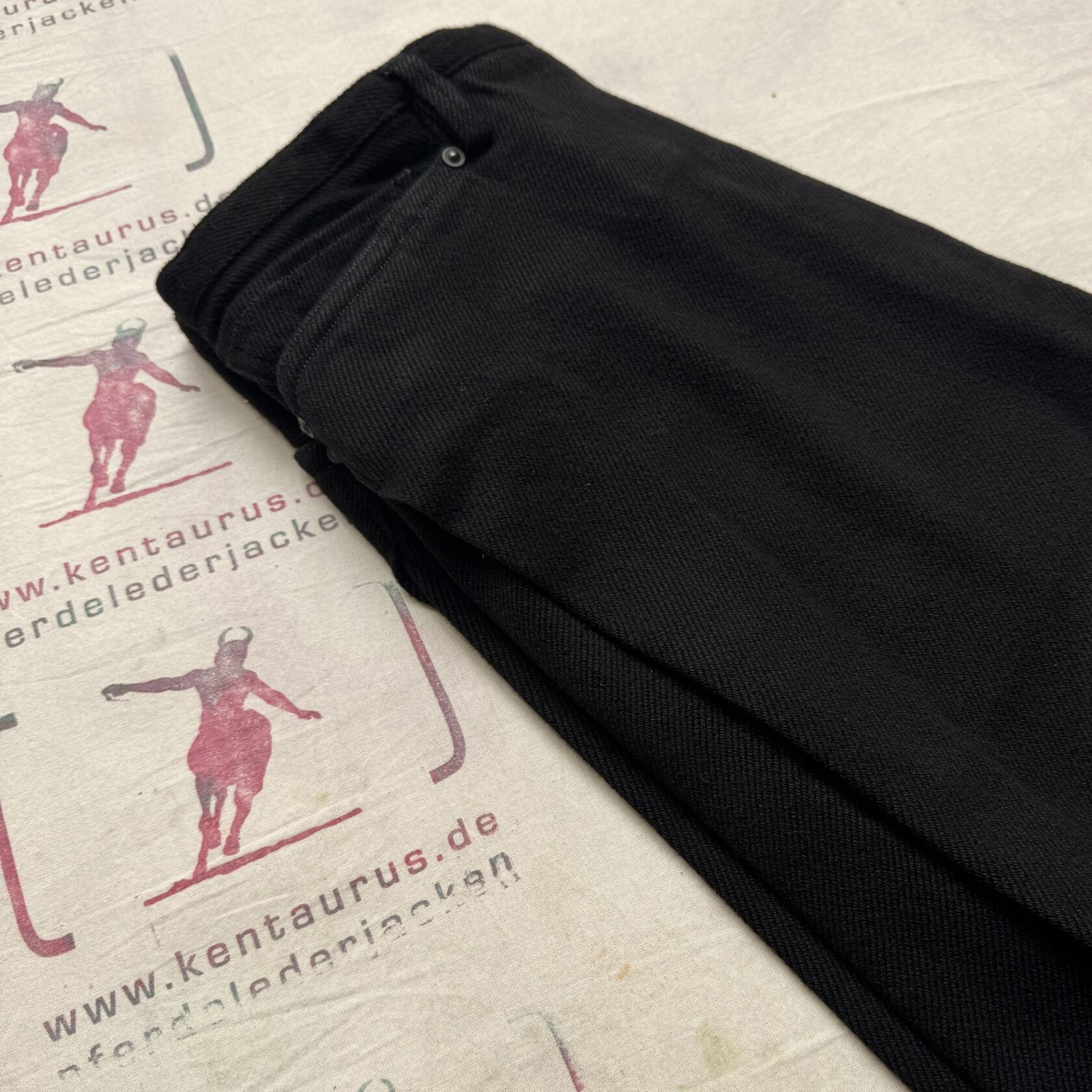 MotivMfg 5 pocket wrap trousers tailorable denim black MotivMfg
