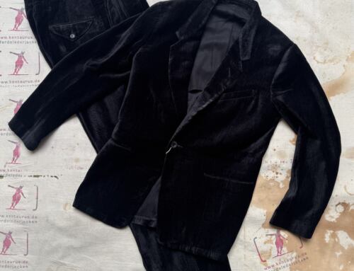 MotivMfg aria jacket and bund trousers silk pile coruroy black