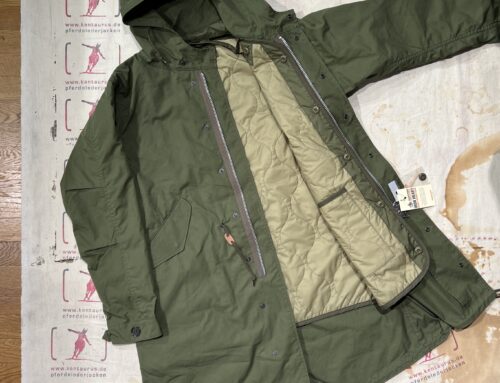 Iron Heart IHM-38-OLV   5oz quilted lining M-51 type field coat olive