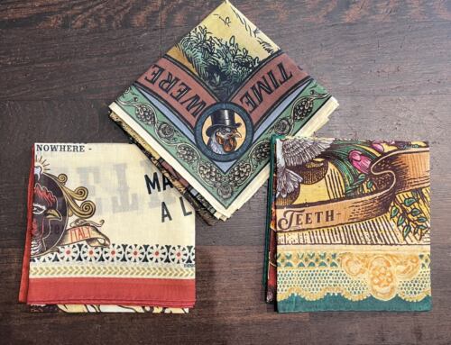 Hen’s Teeth Cotton Bandanas: Determination, Hunter, Ex Voto