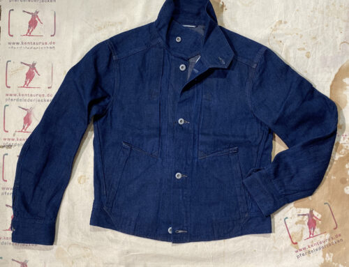 MotivMfg shipyard type-1 jacket linen cotton denim blue