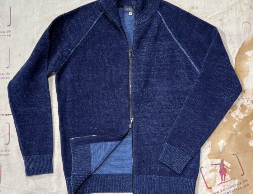 Seldom 1367/936/1265 zip sweater velvet marine cotton