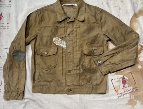 Scartilab 703SG824 distressed cotton jacket khaki