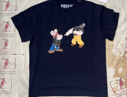 SchoolofLife  heavy tee shirt Popeye fight dark blue