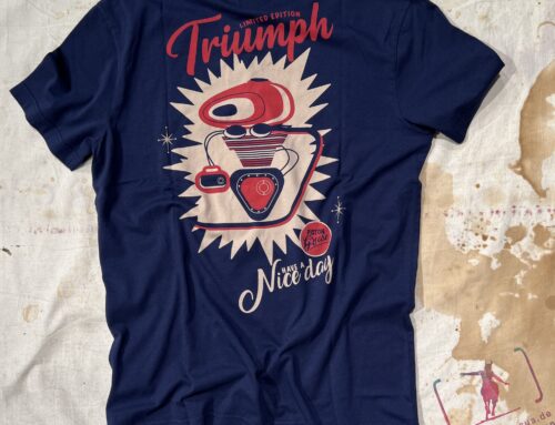 Triumph tank T-shirt indigo