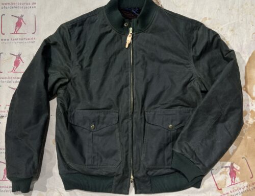 Ceccarelli new bomber jacket dark green waxed cotton