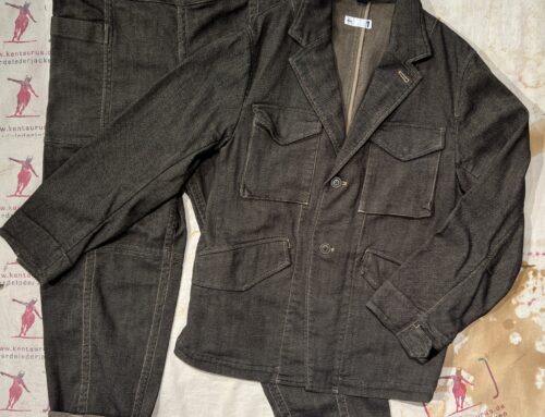 ts(s)  tailored military  jacket khaki and reversible seam taping easy pant khaki