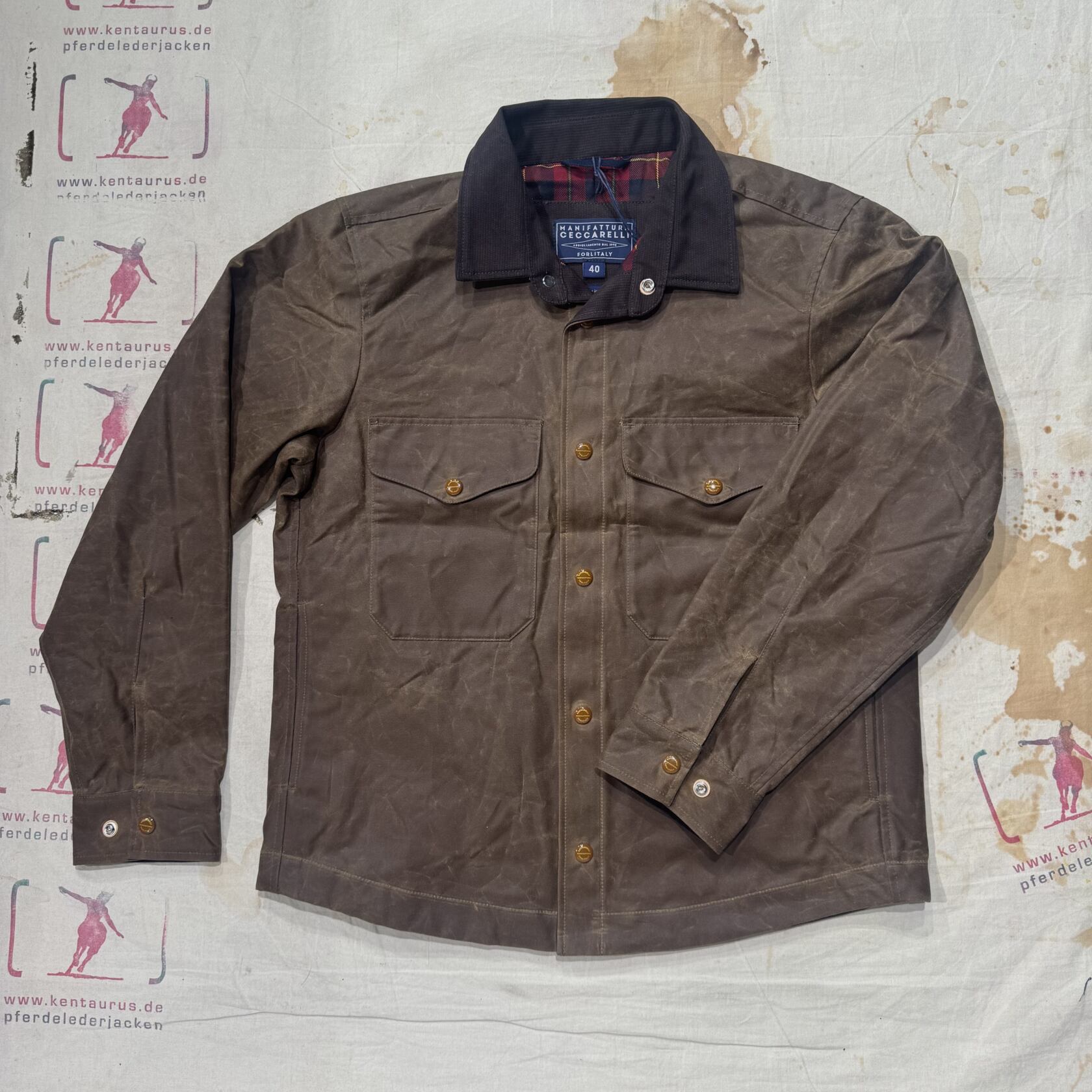 Manifattura Ceccarelli W7073-WX heavy shirt dark tan