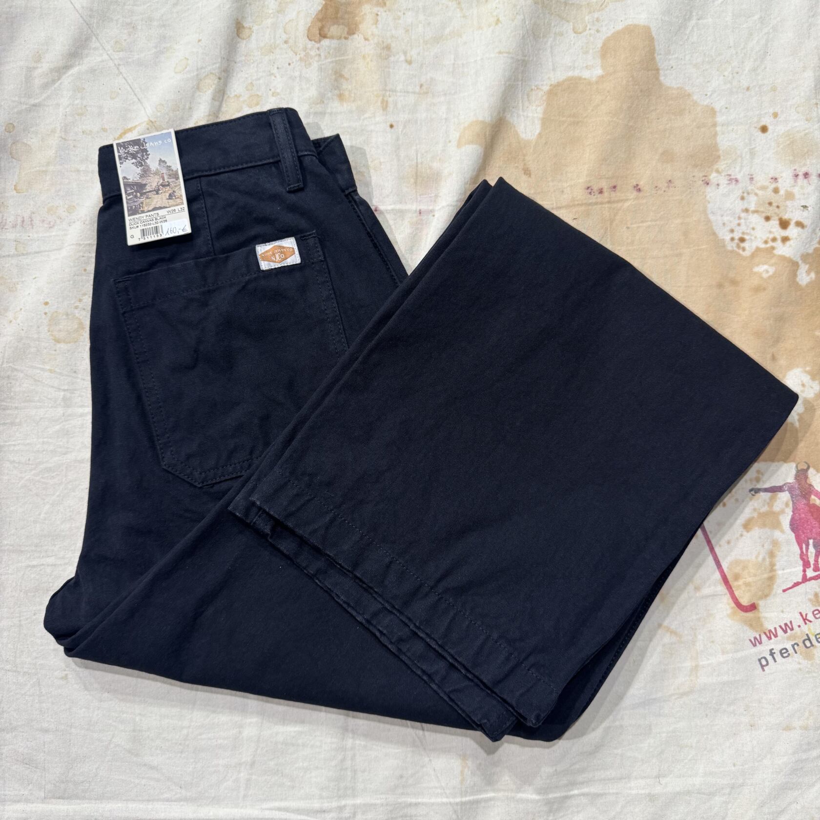 Nudie Jeans Mod. Wendy Pants Duck Canvas Black